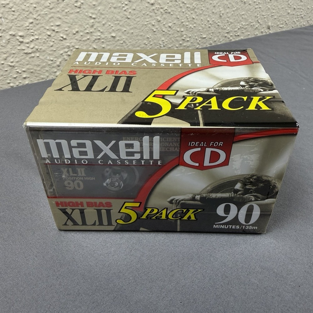 Maxell XLII  High Bias Cassette Tapes Sealed XL ii Lot 5 New 90 mins IEC Type II